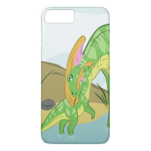 Parasaurolophus Mom and Baby iPhone 8 Plus/7 Plus Case