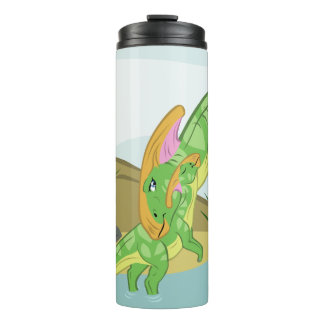 Parasaurolophus Mom and Baby Thermal Tumbler