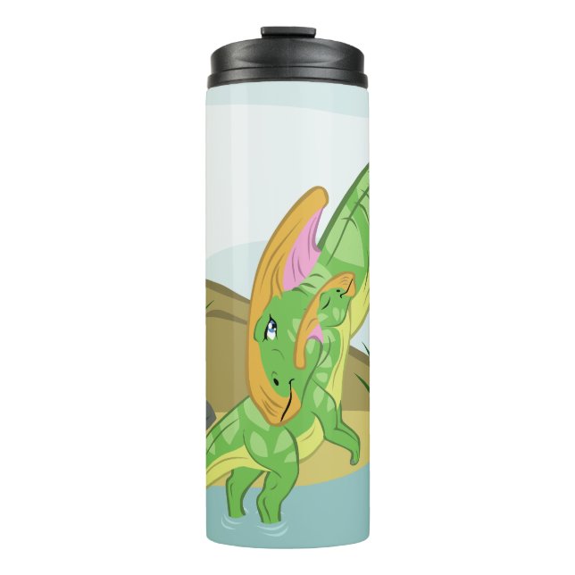 Parasaurolophus Mom and Baby Thermal Tumbler (Front)
