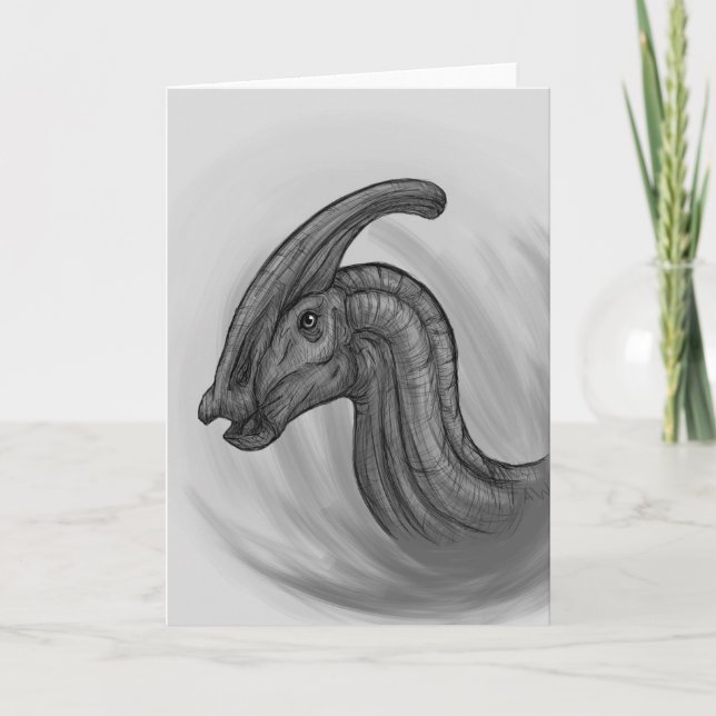 Parasaurolophus Sketch Card (Front)