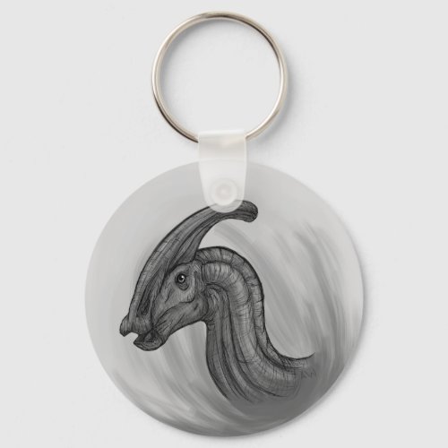 Parasaurolophus Sketch Keychain