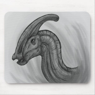 Parasaurolophus Sketch Mouse Pad