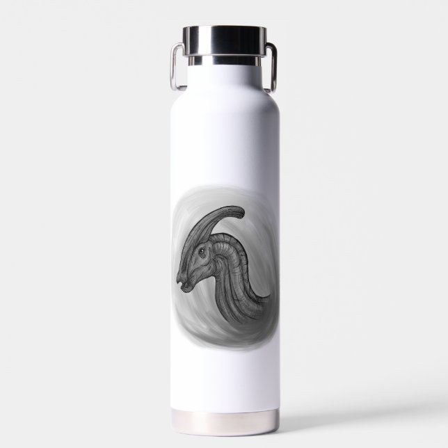 Parasaurolophus Sketch Water Bottle (Front)