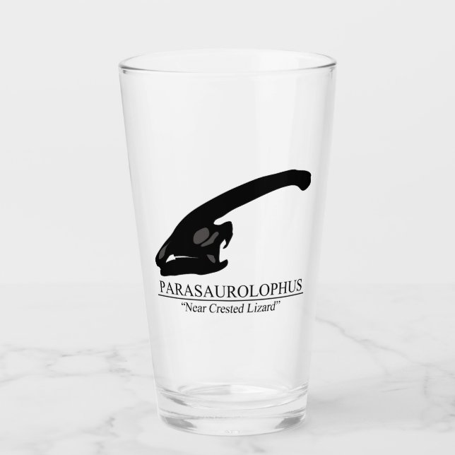 Parasaurolophus Skull Glass (Front)