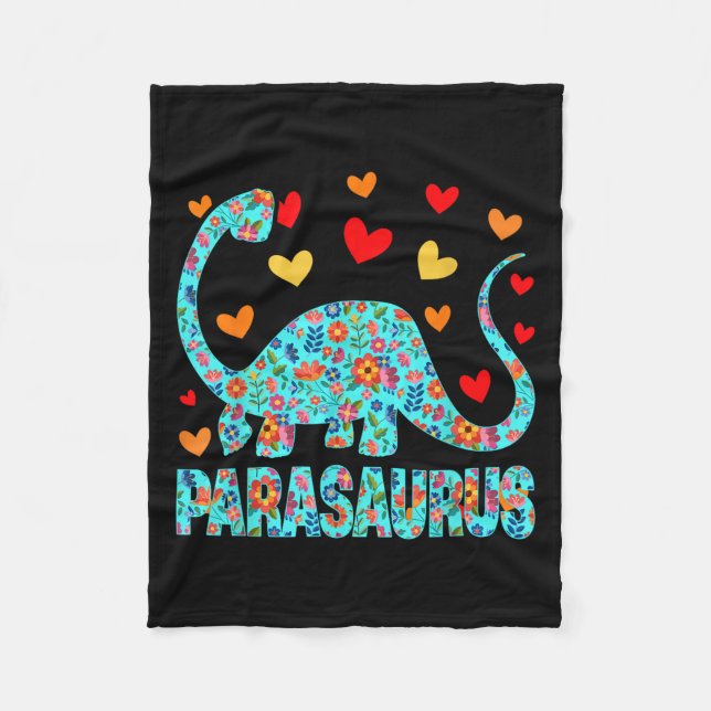 Parasaurus Paraprofessional Paraeducator Dinosaur  Fleece Blanket (Front)
