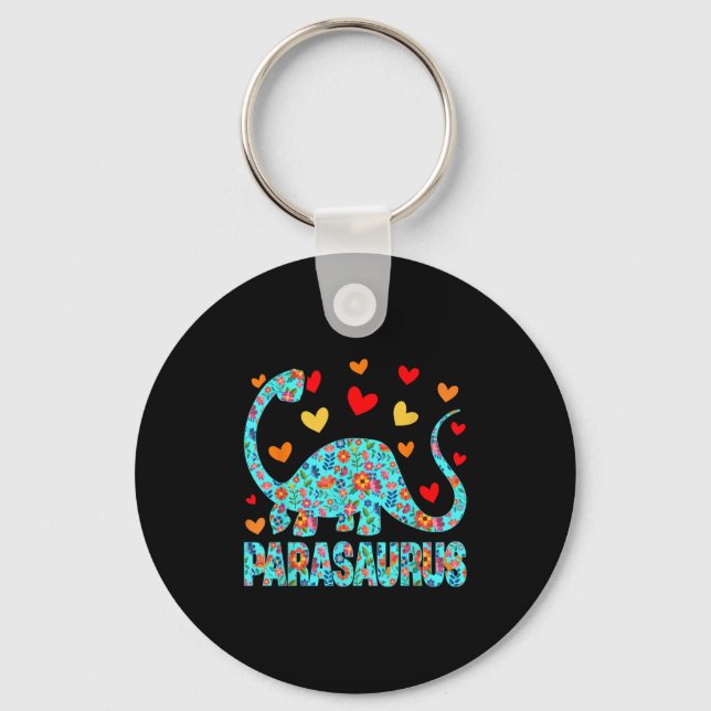 Parasaurus Paraprofessional Paraeducator Dinosaur  Keychain (Front)