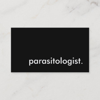 parasitologist. business card