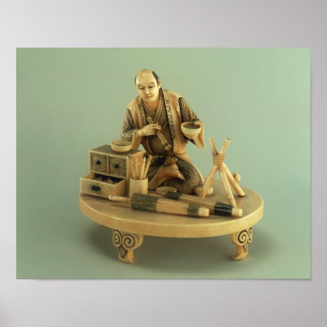 Parasol Maker, Okinomo, Edo Period Poster (Front)