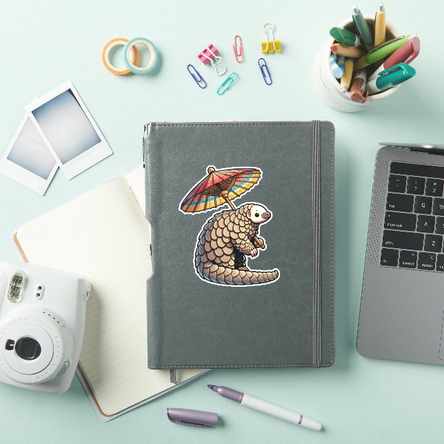 Parasol Pangolin Sticker (iPad Cover)
