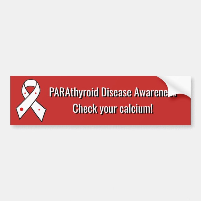 PARAthyroid Disease Awareness Ribbon Bumper Sticker (Front)