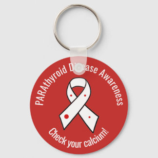 Parathyroid Disease Awareness Ribbon Keychain