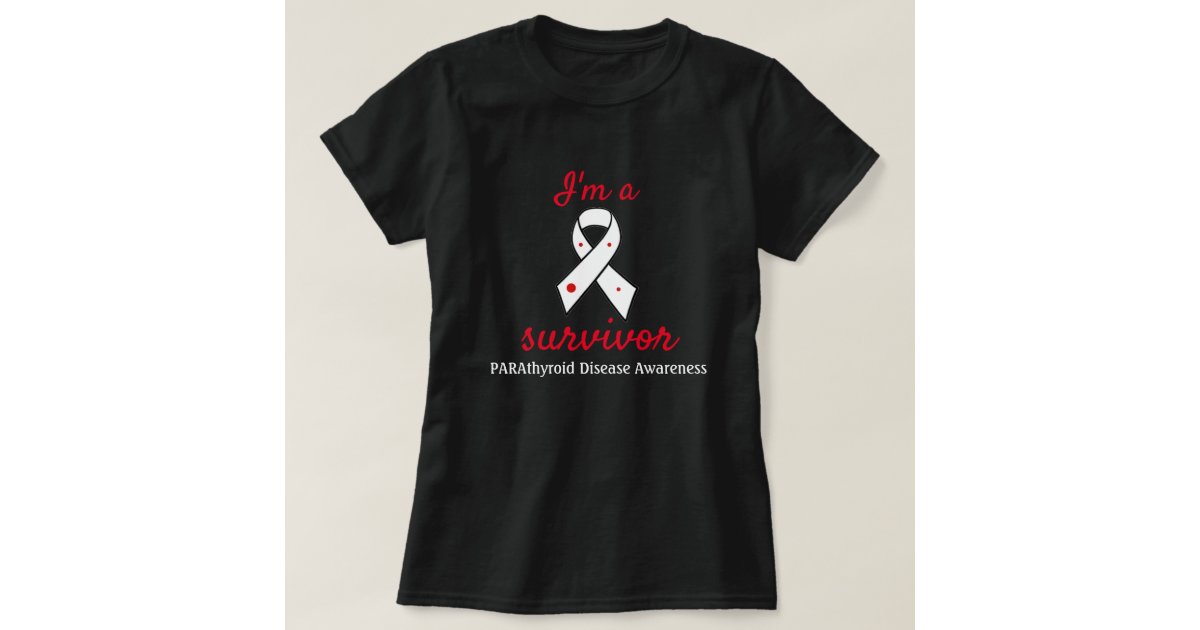 Parathyroid Disease Survivor Awareness Ribbon T-Shirt | Zazzle