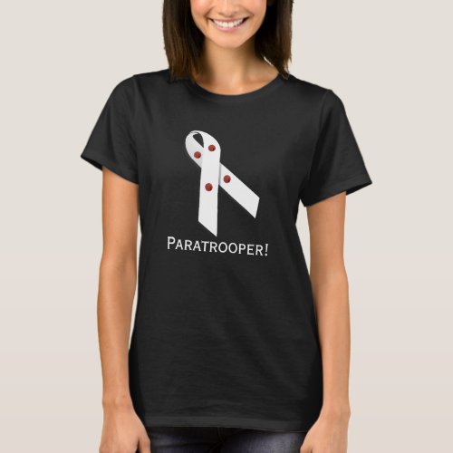 Parathyroid  Paratrooper White Ribbon T_Shirt