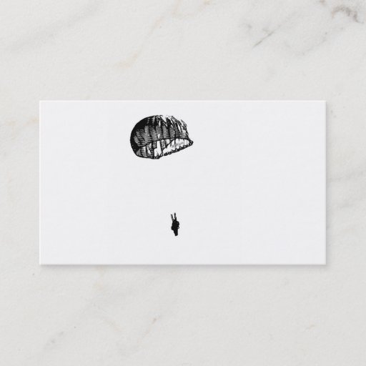 Customizable Paratrooper Business Cards