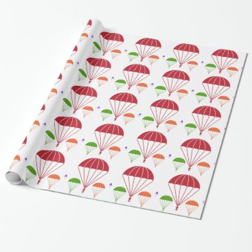 Paratrooper Skydiver Parachute Team Wrapping Paper Paratrooper Skydiver Parachute Team Wrapping Paper