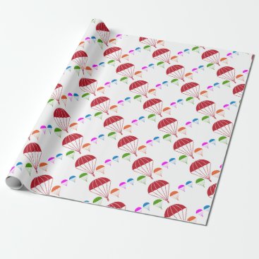 Paratrooper Skydiver Parachute Team Wrapping Paper Paratrooper Skydiver Parachute Team Wrapping Paper