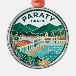 Paraty Brazil Metal Ornament