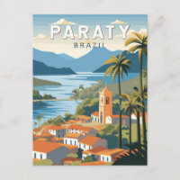 Paraty Brazil Travel Art Vintage