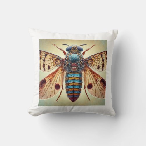 Paratyndaris Dorsal View 210624IREF120 _ Watercolo Throw Pillow