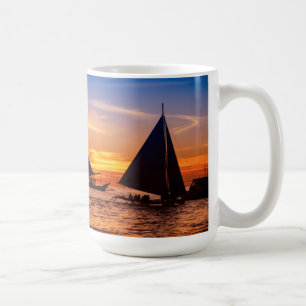 Paraw Sailing At Sunset  Phillipines Coffee Mug