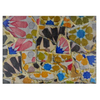 Parc Guell Ceramic Tiles In Barcelona Spain Cutting Board by bbourdages at Zazzle
