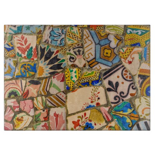 Parc Guell Tiles in Barcelona Spain Cutting Board