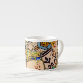 Parc Guell Tiles In Barcelona Spain Espresso Cup by bbourdages at Zazzle