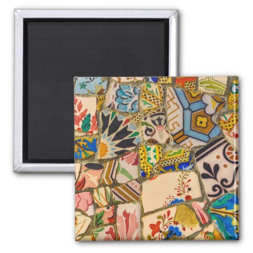 Parc Guell Tiles in Barcelona Spain Magnet