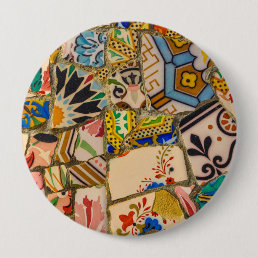 Parc Guell Tiles in Barcelona Spain Pinback Button