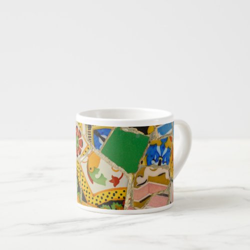 Parc Guell Yellow Ceramic Tiles in Barcelona Spain Espresso Cup