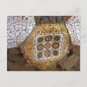 Parc Guell Yellow Mosaic Postcard