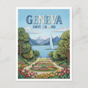 Parc La Grange Geneva Switzerland Postcard