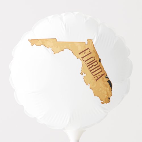 Parchment Background With Florida Map Balloon