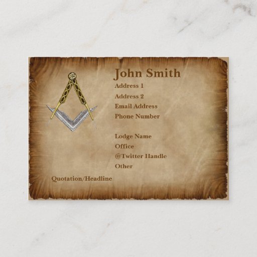 Customizable Parchment Business Card