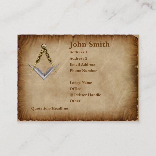 Parchment Business Card (Front)