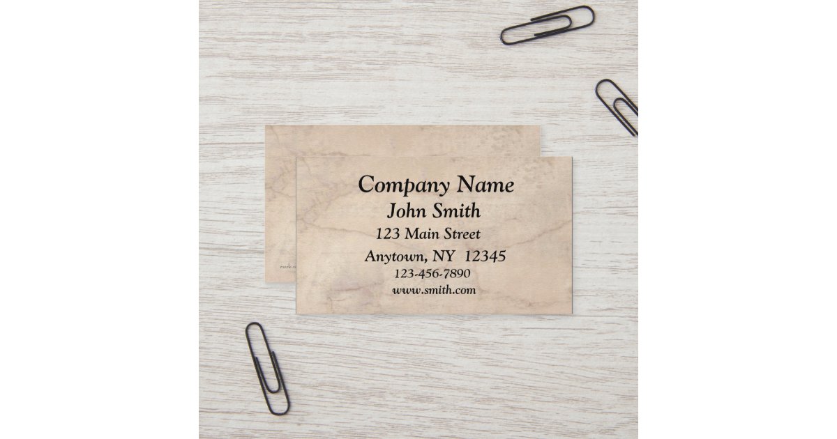 Parchment Business Card Zazzle