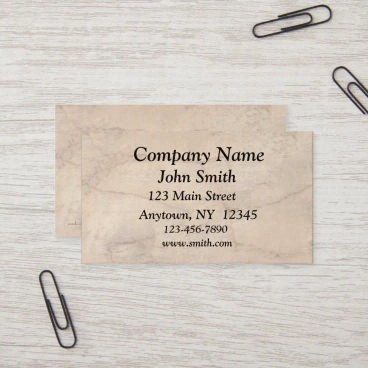 Parchment Business Card Zazzle