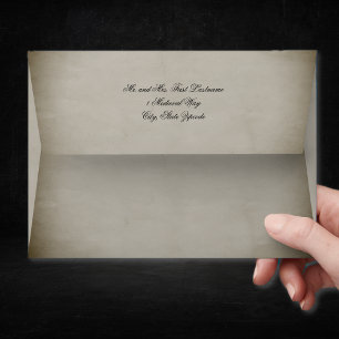 Parchment Dark Medieval return address Envelopes