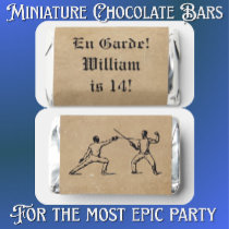 Parchment En Garde Fencing Duel Chocolate Wraps Hershey's Miniatures