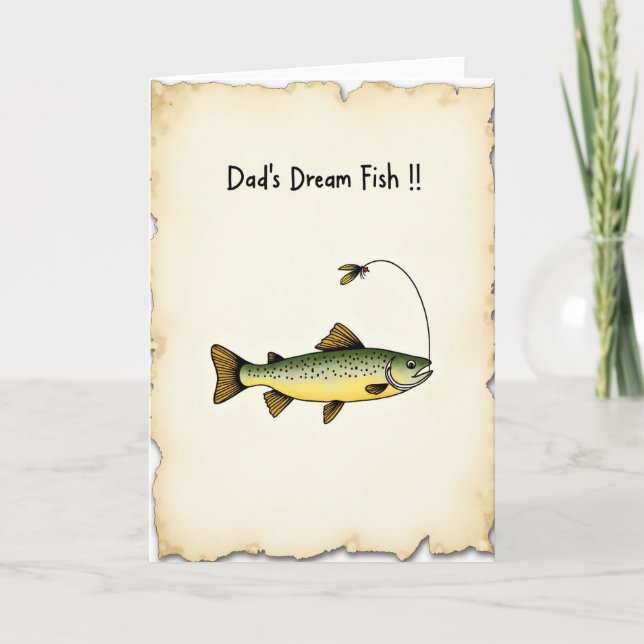 Parchment Fish Fathers Day Card (Front)