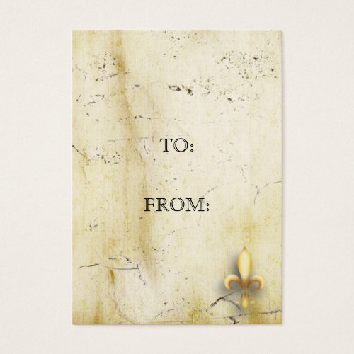 Parchment Fleur-de-Lys Business Card Template