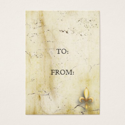 Customizable Parchment Fleur-de-Lys Business Card Template