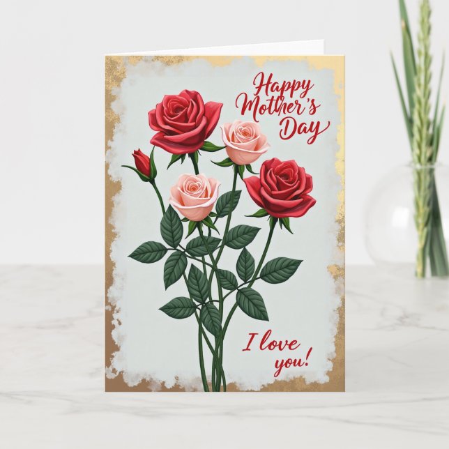 Parchment Floral Pattern Card (Front)