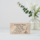 Parchment Inkwell Business Card (Standing Front)