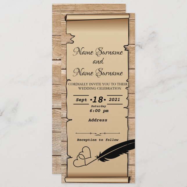 Parchment Invitation (Front/Back)