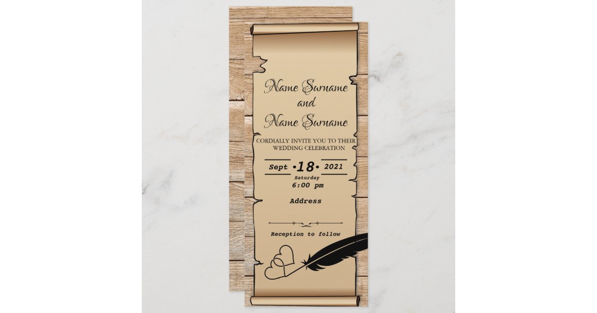 Parchment Invitation Zazzle
