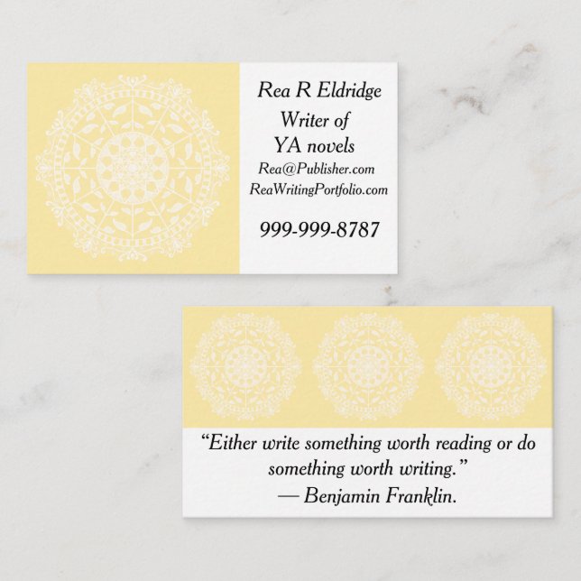 Parchment Mandala Business Card (Front/Back)