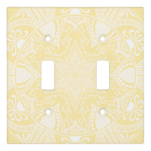 Parchment Mandala Light Switch Cover