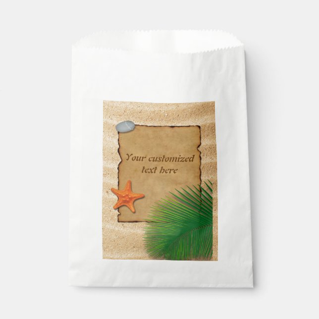 Parchment on Sand Background - Favor Bag (Front)