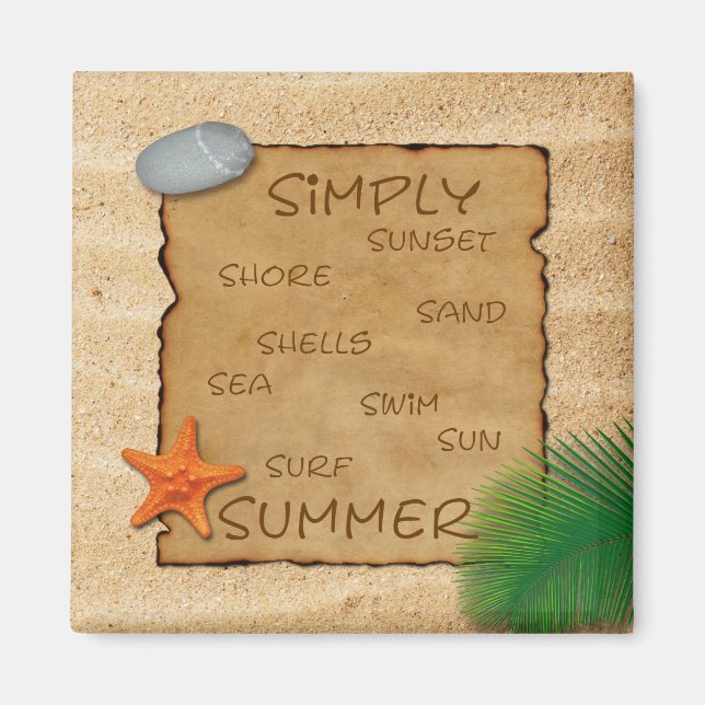 Parchment on Sand Background - Magnet (Front)